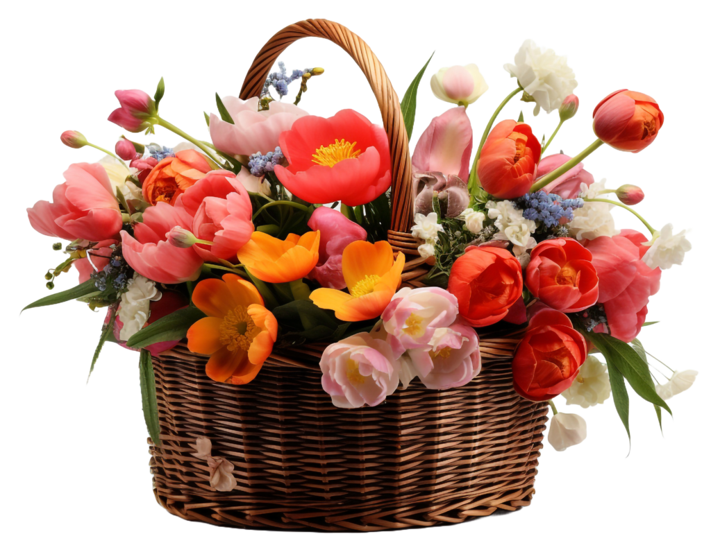 100+ Mẫu hoa sự kiện, hội nghị đẹp nhất 9 flowers in wicker basket 2