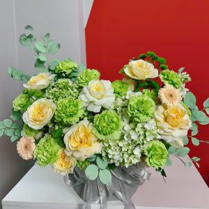 GIỎ HOA CHÚC MỪNG PHĂNG XANH