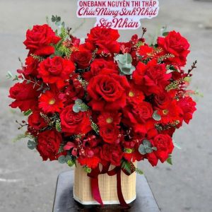 HOA CHÚC MỪNG TONE ĐỎ | HOA KHAI TRƯƠNG HỒNG PHÁT