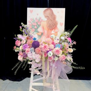 Kệ Hoa Tranh Chúc Mừng Tone Pastel