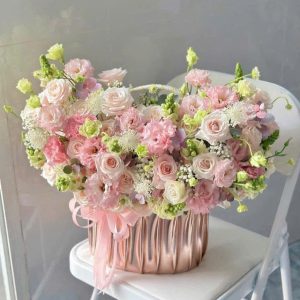 Lẵng Hoa Sinh Nhật Tone Hồng Pastel - CSH060