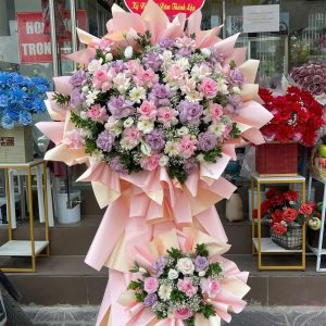 Kệ Hoa 2 Tầng Màu Hồng Tím