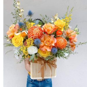 Lẵng Hoa Chúc Mừng Tone Cam CS-097