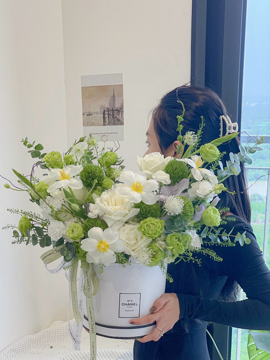 Lẵng Hoa Chúc Mừng Tone Xanh CS-115 1 11dcd3cf5d481c2b449231153c08fb8c