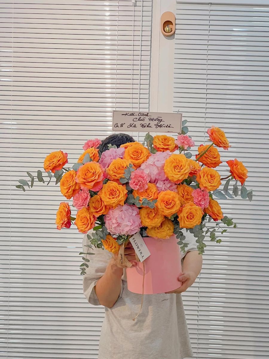 Lẵng Hoa Chúc Mừng Tone Cam CS-103 1 16f9799b605e76b5de0f70e557ae91a8