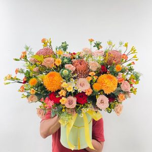 Lẵng Hoa Chúc Mừng Tone Cam CS-107