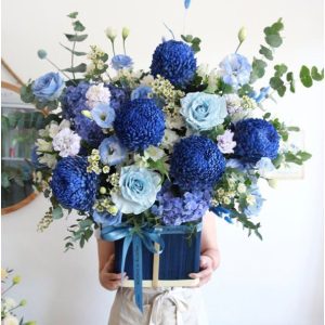 Lẵng Hoa Chúc Mừng Tone Xanh CS-120