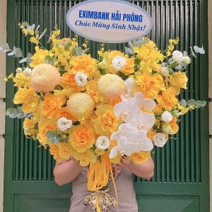 Lẵng Hoa Chúc Mừng Tone Cam CS-102