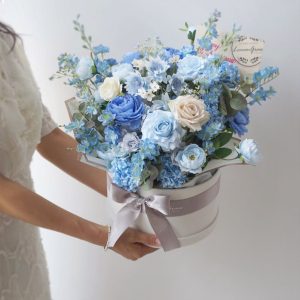 Lẵng Hoa Chúc Mừng Tone Xanh CS-109