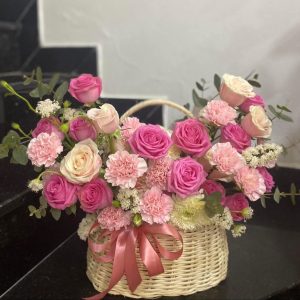 Lẵng Hoa Chúc Mừng Tone Hồng CS-140