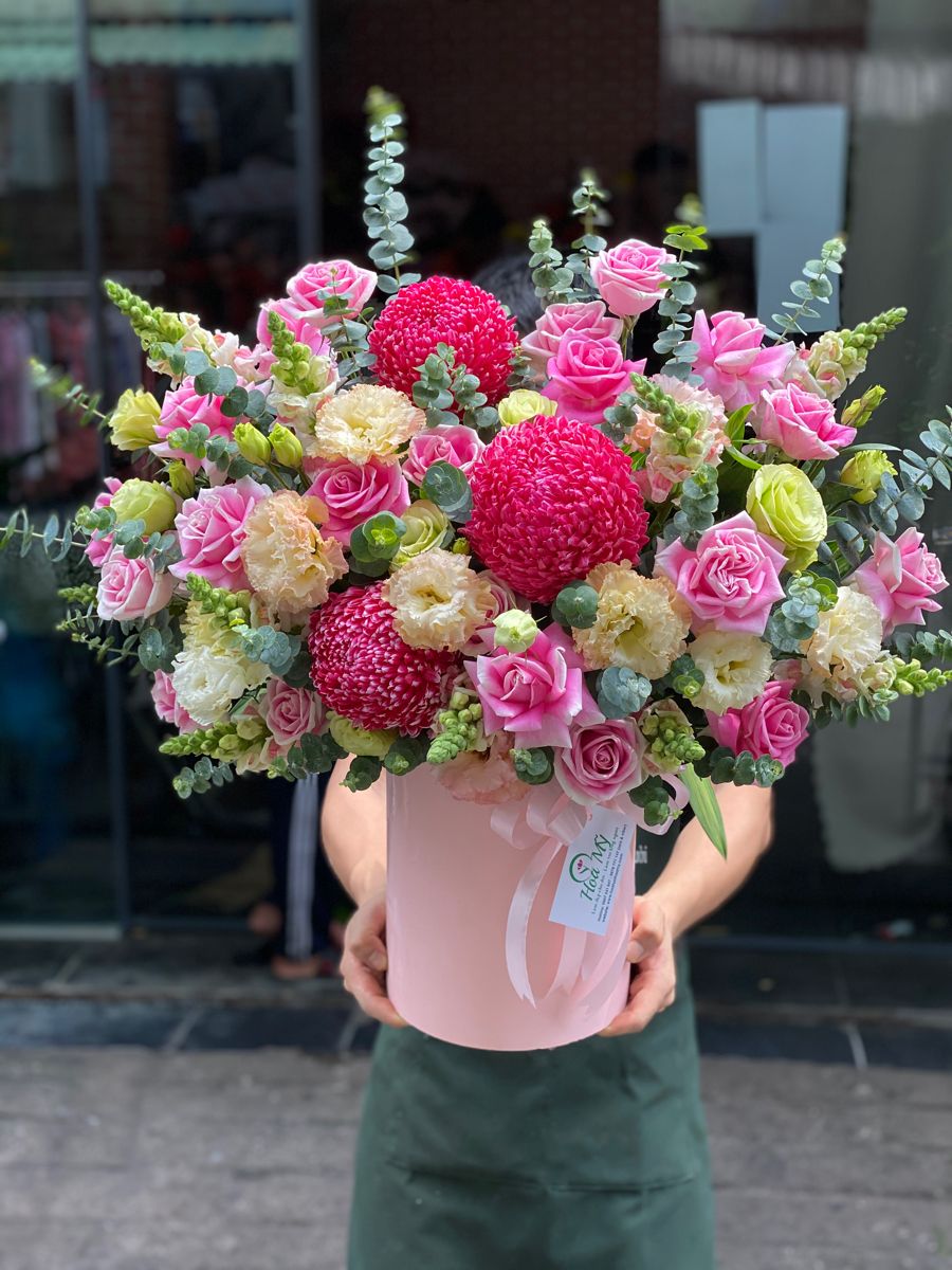 Lẵng Hoa Chúc Mừng Tone Hồng Tím Xanh CS-141 1 78c026e3fe339ea0d5d5b8d63e5ebead