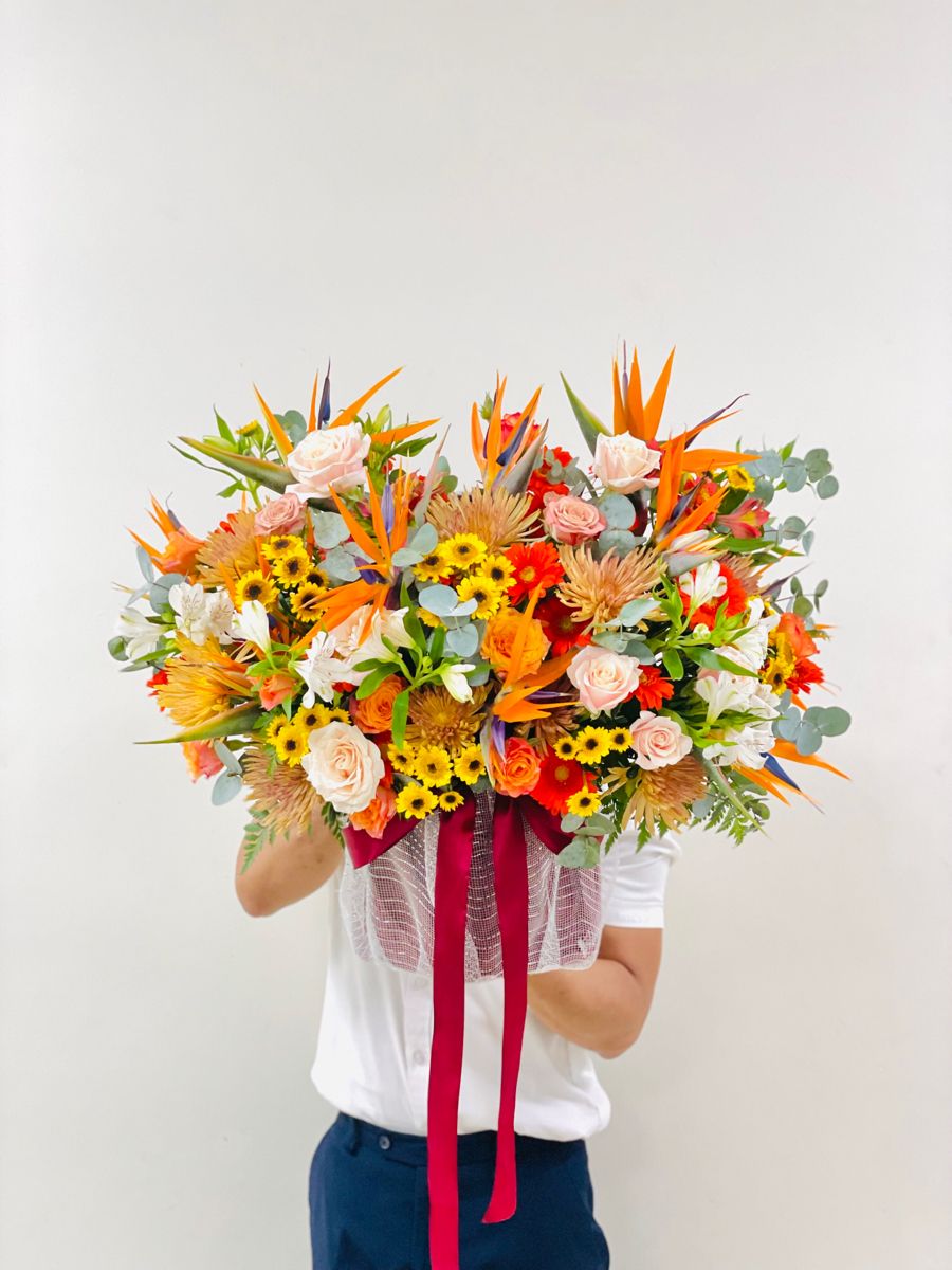 Lẵng Hoa Chúc Mừng Tone Cam CS-101 1 83cd1d92dfd78b50a00317b3c0d8c712