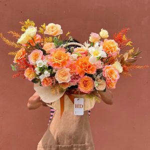 Lẵng Hoa Chúc Mừng Tone Cam CS-093