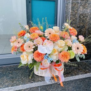 Lẵng Hoa Chúc Mừng Tone Cam CS-092