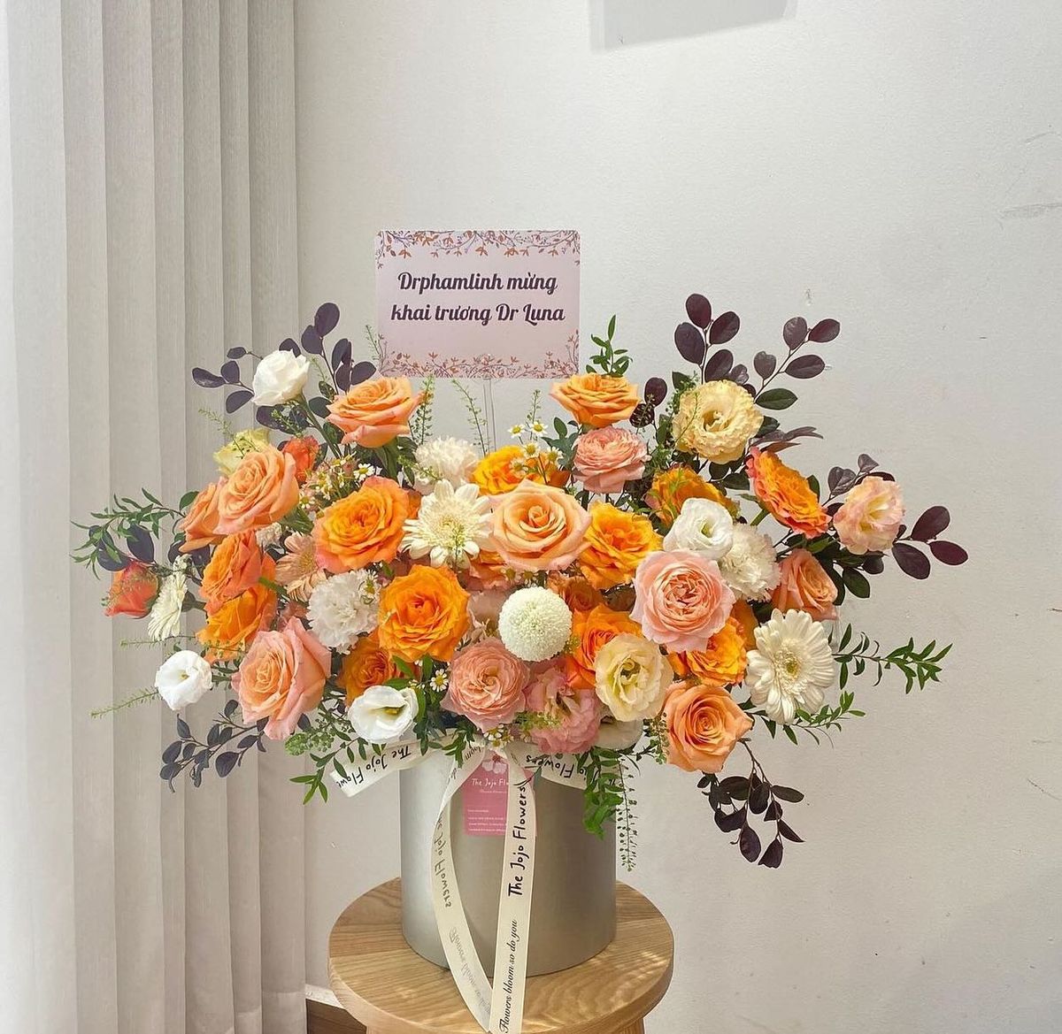 Lẵng Hoa Chúc Mừng Tone Cam CS-090