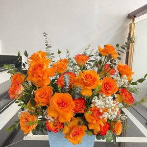 Lẵng Hoa Chúc Mừng Tone Cam CS-089